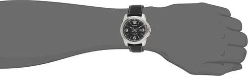 Miniatura 6 de Casio De los hombres mtp1314l-8av piel Negro Reloj de cuarzo con Esfera de color negro
