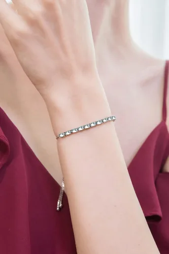 Miniatura 3 de B. BRILLIANT Sterling Silver 5x3mm Oval Genuine or Created Gemstone Pull-string Adjustable Tennis Bracelet for Women Girls
