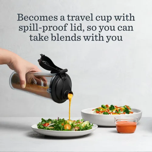 Miniatura 15 de Adaptador de taza personal Vitamix, libre de BPA, apto para lavavajillas, dos tazas de licuadora de 20 onzas, dos tapas y un adaptador de licuadora