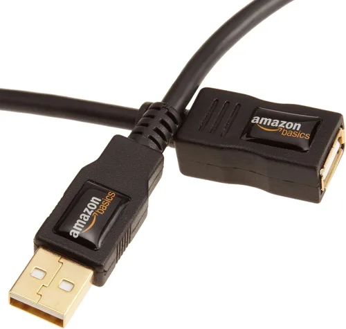 Miniatura 10 de Amazon Basics Cable de extensión USB-A 2.0, macho a hembra, velocidad de transferencia de 480 Mbps, 6.5 pies, color negro
