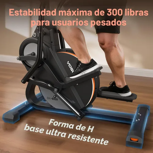 Miniatura 6 de YOSUDA Elliptical Exercise Machine, Compact 3-in-1 (Elliptical + Cardio Climber + Stair Stepper) Elliptical for Home with 45°Incline, 15.5IN Stride