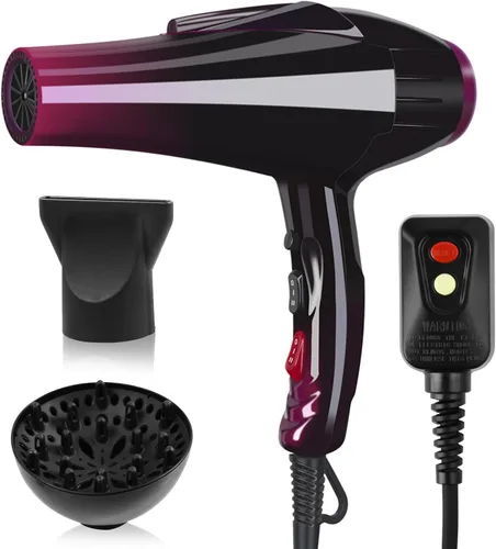 Secador de pelo profesional Secador iónico de 3500 W, potente secador de pelo de salón de belleza, turmalina de cerámica, secado rápido, con