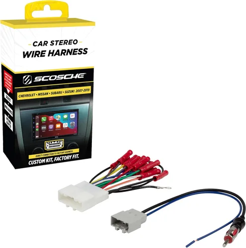 Miniatura 3 de Scosche NN04B - Arnés de cableado de radio para vehículos Chevy, Mazda, Nissan, Subaru y Suzuki 2007-20 seleccionados 2007-20 - Arnés de cables