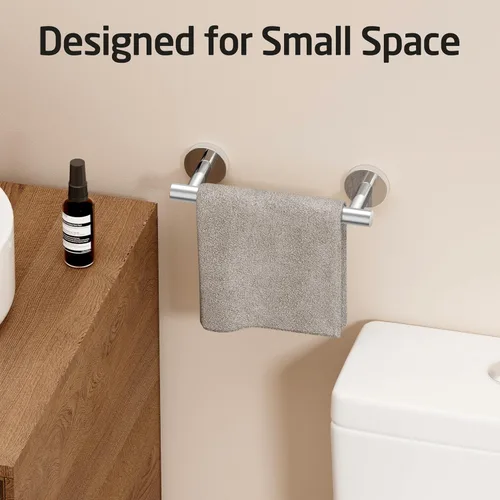 Miniatura 2 de Toallero Kes A2000-P, barra redonda de acero inoxidable para cocina, estilo moderno, barra suspendida para cajón, para toalla de mano