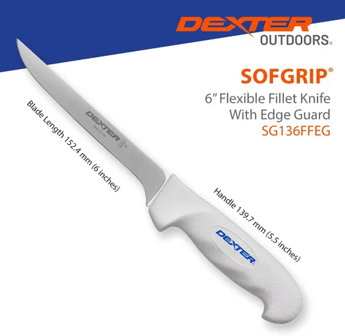 Miniatura 6 de Cuchillo de filete Dexter Outdoors de 6" con mango suave SOFGRIP Incluye protector de filo