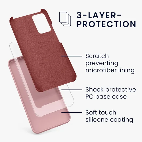 Miniatura 2 de kwmobile Funda compatible con Xiaomi Redmi Note 11 Pro/Note 11 Pro (5G) / Note 12 Pro (4G) - Funda de silicona TPU con acabado suave - Rosa