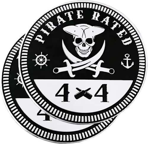 Miniatura 19 de 2 insignias de metal para automóvil de Booble Bounce, insignias de metal redondas 3D, compatibles con vehículos Jeep Wrangler, camiones, SUV, RV