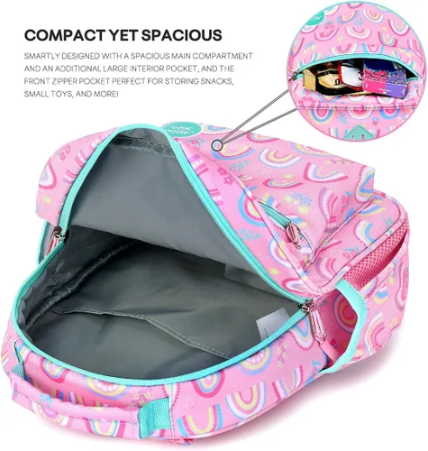 Miniatura 4 de mibasies Mochila escolar para niñas y niños, mochila escolar para preescolar y primaria.., Arco iris, Mochilas Daypack