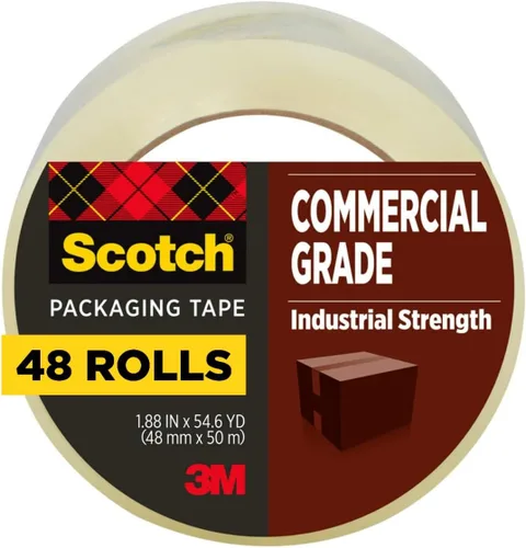 Miniatura 12 de Scotch Cinta de embalaje de grado comercial, 1.88 "x 54.6 yardas, para uso industrial resistente, 1 rollo (3750)