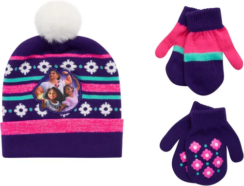 Disney Girls Minnie Mouse and Vampirina Winter Hat and 2 Pair Mitten or Glove Set ToddlerLittle Girl