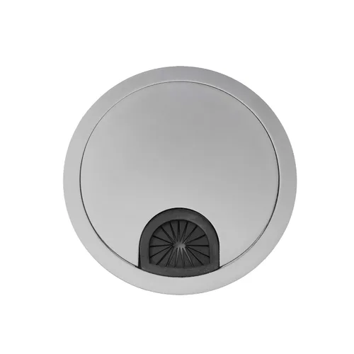 Miniatura 9 de Progressive Automations Ojal de escritorio de pie de 3.5 pulgadas de diámetro para agujero de 3.15 pulgadas, organizador de cables redondo, Negro
