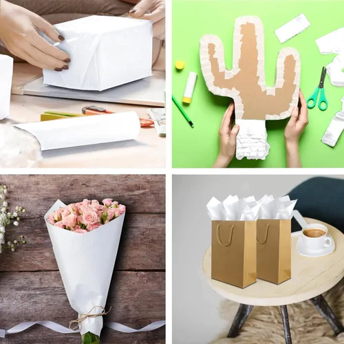 Miniatura 4 de Jkopsnr 100 hojas de papel de seda blanco de 20 x 14 pulgadas, papel de seda para bolsas de regalo, papel de seda a granel para manualidades
