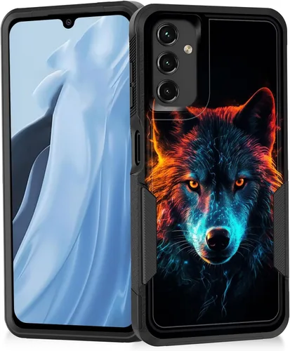 Funda para Galaxy A14 5G, resistente de doble capa híbrida de policarbonato duro, goma suave, a prueba de golpes, funda protectora resistente para