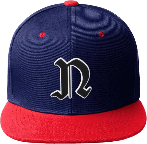 Miniatura 393 de Daxton Gorra clásica con visera de billete plano con letras del alfabeto inglés antiguo de la A a la Z