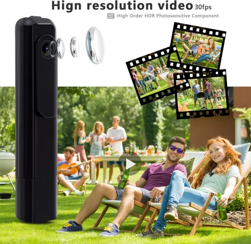 Miniatura 5 de Cámara oculta Mini cámara corporal HD 1080P portátil Cop Pocket Cam con grabadora de video, cámara de niñera para seguridad en el hogar, no necesita