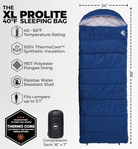 Miniatura 3 de Tough Outdoors Sacos de dormir para adultos y niños, sacos de dormir para niñas y adolescentes - Saco de dormir de camping para mochileros - Saco