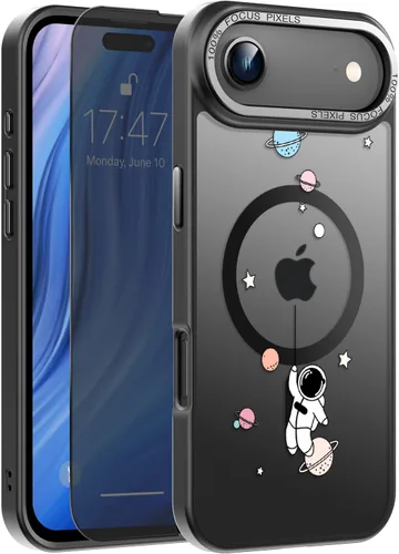 Miniatura 91 de Goodon Funda para iPhone 17 Pro con protector de pantalla de privacidad, compatible con Magsafe, a prueba de golpes, translúcida mate, bonita funda