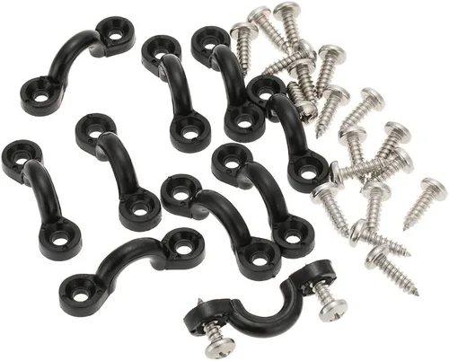 Miniatura 5 de Docooler Juego de 10 trabillas elásticas de nailon para cubierta con 20 tornillos para barco, kayak, cubierta