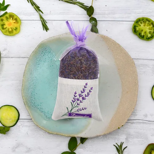 Miniatura 3 de Bolsas de bolsita de lavanda: 30 unids bolsas vacías bolsitas, bolsas de gasa de fragancia de impresión de flores para brotes Lagerung