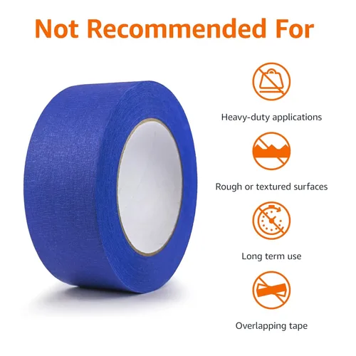 Miniatura 4 de Amazon Basics Cinta azul para pintores, 1.88 pulgadas x 180 pies, juego de 6 rollos