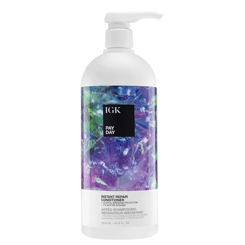 IGK Pay Day Conditioner Liter – Moisturizing Shampoo for Dry, Damaged, or Chemically Treated Hair