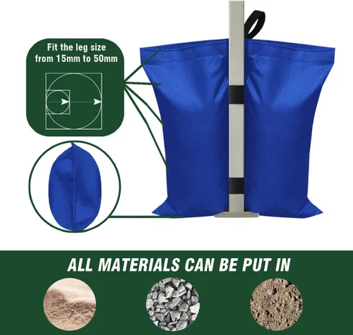 Miniatura 3 de Bolsas de peso Eurmax USA para tienda de campaña con dosel, bolsas de arena para toldo al aire libre instantáneo, patas de toldo, bolsas de arena