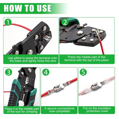 Miniatura 4 de Twidec/360Pcs 2.8/4.8/6.3mm Kit de surtido de terminales de engarce rápido tipo faston macho y hembra con manga aislante para cableado eléctrico
