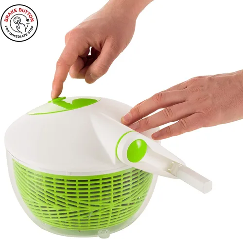 Miniatura 3 de KUHN RIKON Ensalada Spinner con asa lateral y botón de parada instantánea, 8.3 in