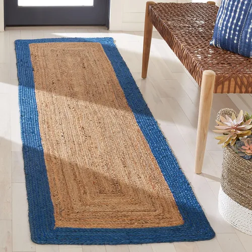 Miniatura 10 de SAFAVIEH Natural Fiber Collection NFB852Z - Alfombra de pasillo de 2 pies 3 pulgadas x 8 pies, natural y negro, hecha a mano de tejido plano