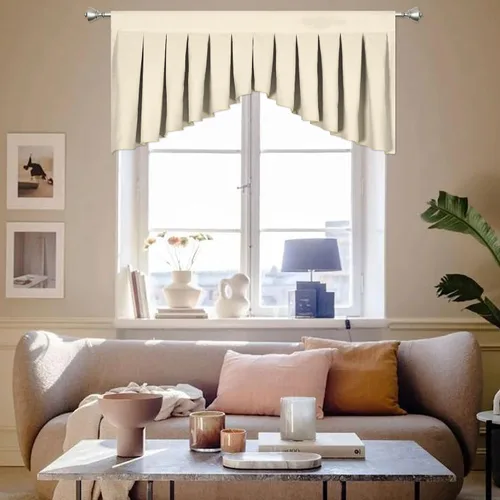 Miniatura 26 de Cenefas para Sala de Estar Amarillo Brillante Opacas con Bolsillo para Barra Cenefas para Ventanas, Paquete de 1 (Amarillo Brillante 39" An x 20" L)