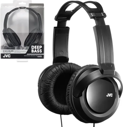JVC Diadema de tamaño completo sobre la oreja sobre la oreja, diadema de tamaño completo, color negro (HARX330)