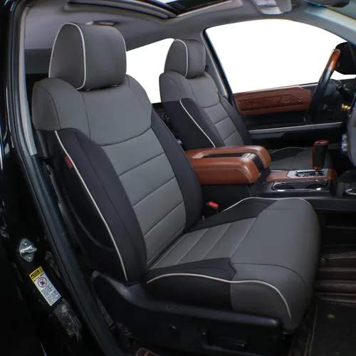 Miniatura 10 de EKR Fundas para asientos de Tundra de ajuste personalizado para Toyota Tundra Double Cab 2014 2015 2016 2017 2018 2019 2020 2021 - Neopreno (negro)