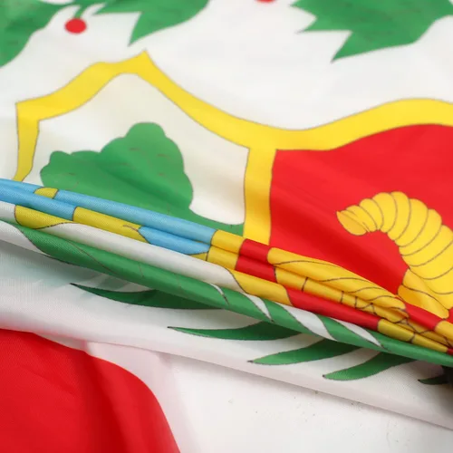 Miniatura 2 de Bandera de abanico plisada peruana de 3 x 6 pies, 2 banderas de abanico plisadas para interiores y exteriores, decoraciones de porche delantero