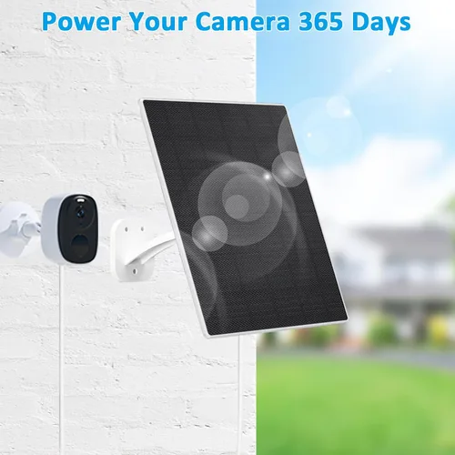 Miniatura 4 de FUTUREZEN Panel Solar para Cámara de Seguridad, Cargador Solar de 10W con DC 5.5x2.1mm, Puerto USB-C y Micro USB, Resistente al Agua IP66, Montura