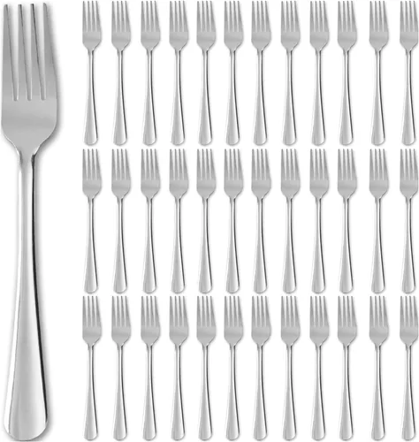 Juego de 36 Piezas de Tenedores de Cena - Tenedores de Cubiertos de Acero Inoxidable Windsor de 7.1 Pulgadas Aptos para Lavavajillas para 36,