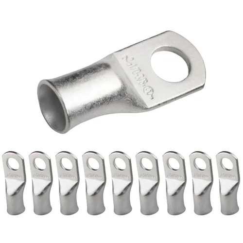 Miniatura 201 de SELTERM 5 piezas terminales de cable de cobre estañado 1/0 AWG perno de 1/2", extremos de cable de batería, terminales de anillo, conectores