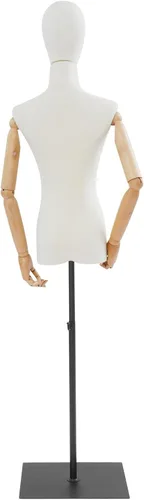 Miniatura 7 de Forma de vestido de torso de maniquí femenino, vestido de costura con brazos desmontables modelo M-annequin, exhibición de maniquí con base