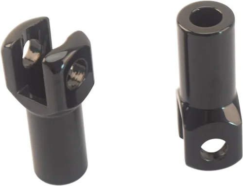 Miniatura 5 de Kit de horquilla de soporte de pie de pasajero compatible con Harley Softail 2000-2006 (negro)