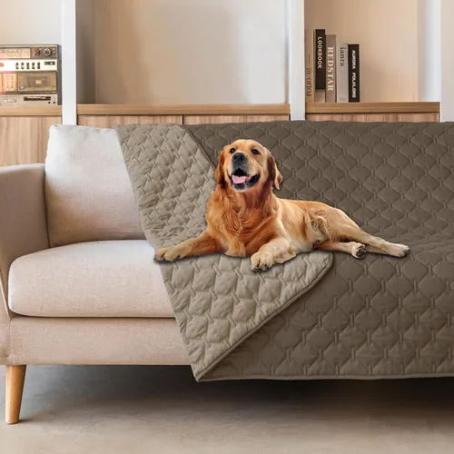 Miniatura 58 de gogobunny Manta 100% Impermeable de Doble Cara para Perros, Cubierta Suave para Cama de Mascotas, Reversible, Protege Muebles, Sillón, Sofá, Coche