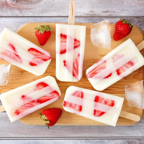 Miniatura 4 de Ozera Moldes para paletas de 10 cavidades, moldes de silicona para paletas, moldes de paletas caseras, moldes para paletas de hielo con 50 palitos
