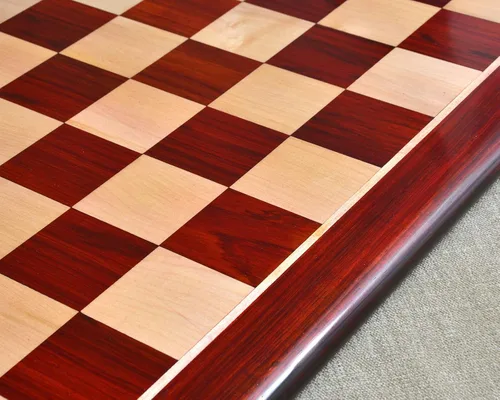 Miniatura 5 de Luxury Solid Wooden Chess Board – Blood Red Bud Rosewood (Padauk), 23" 60 mm Squares Handmade Premium Board