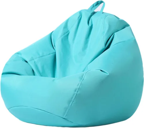 Miniatura 7 de Morbuy Puf para niños y adultos (sin relleno), funda suave y perezosa para sofá cama, lavable, almacenamiento de gran tamaño para interiores y Marrón