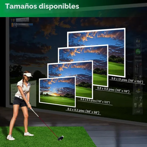 Miniatura 6 de Pantalla de impacto para simulador de golf, monitor de lanzamiento de proyección de triple capa premium con visuales HD, pantalla de práctica