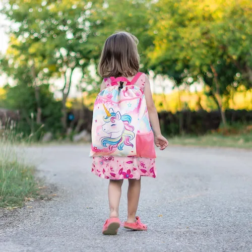 Miniatura 6 de WAWSAM Mermaid Gym - Mochila con cordón, Unicornio Rosa, Mochila con cordón para gimnasio