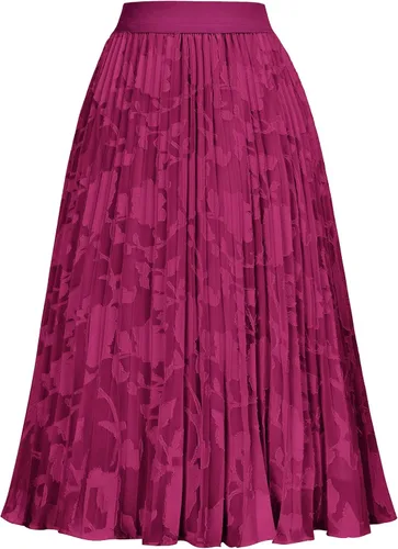 Miniatura 98 de GRACE KARIN - Falda plisada de gasa para mujer, con cintura alta y elástica, vuelo, corte acampanado y longitud por debajo de la rodilla