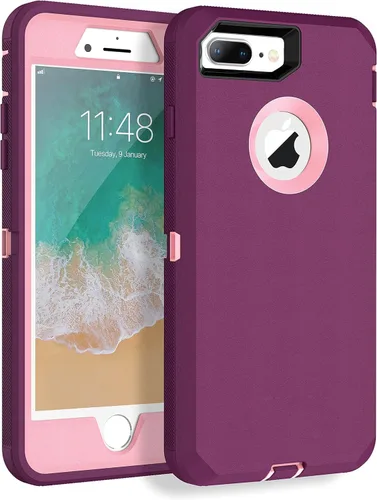 Miniatura 13 de Mgx Funda resistente para iPhone 8 Plus [protector de pantalla integrado] y funda de defensa de triple capa a prueba de golpes a prueba de caídas