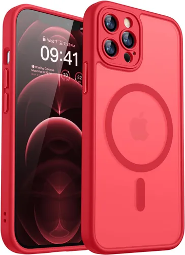 Miniatura 130 de CANSHN Funda magnética compatible con iPhone 17 Pro, mejorada [protección completa de la cámara] [compatible con Magsafe] [mate translúcido] funda