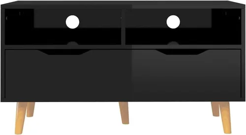 Miniatura 6 de Modern Concrete Grey TV Stand Media Console with Spacious Shelves and Drawer for Living Room Entertainment Center Storage Unit
