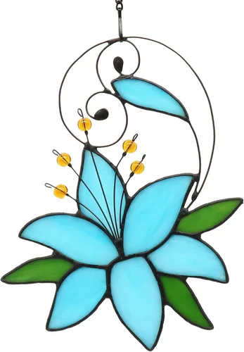 Regalo de flores de lirio para mujeres, regalos de amor para el día de la madre, aniversario, regalo de cumpleaños floral para ella, vidrieras