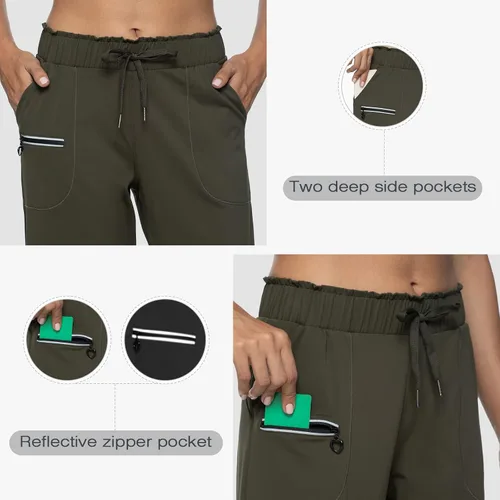 Miniatura 6 de Haowind - Pantalones deportivos para mujer con bolsillos y cintura elástica, cómodos pantalones de deportivos de descanso para deportes, gimnasio
